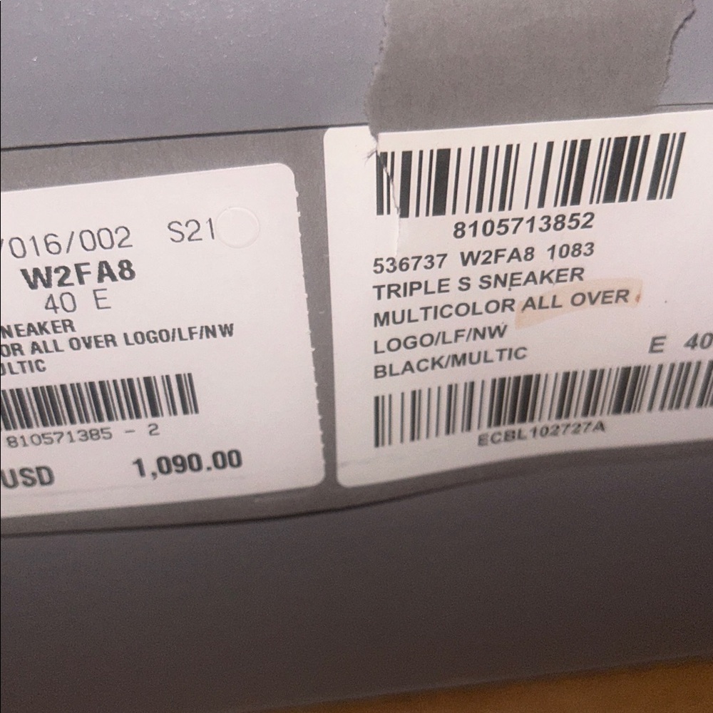 Balenciaga Black Sneakers with Colorful Logo Accents - Picture 10 of 10
